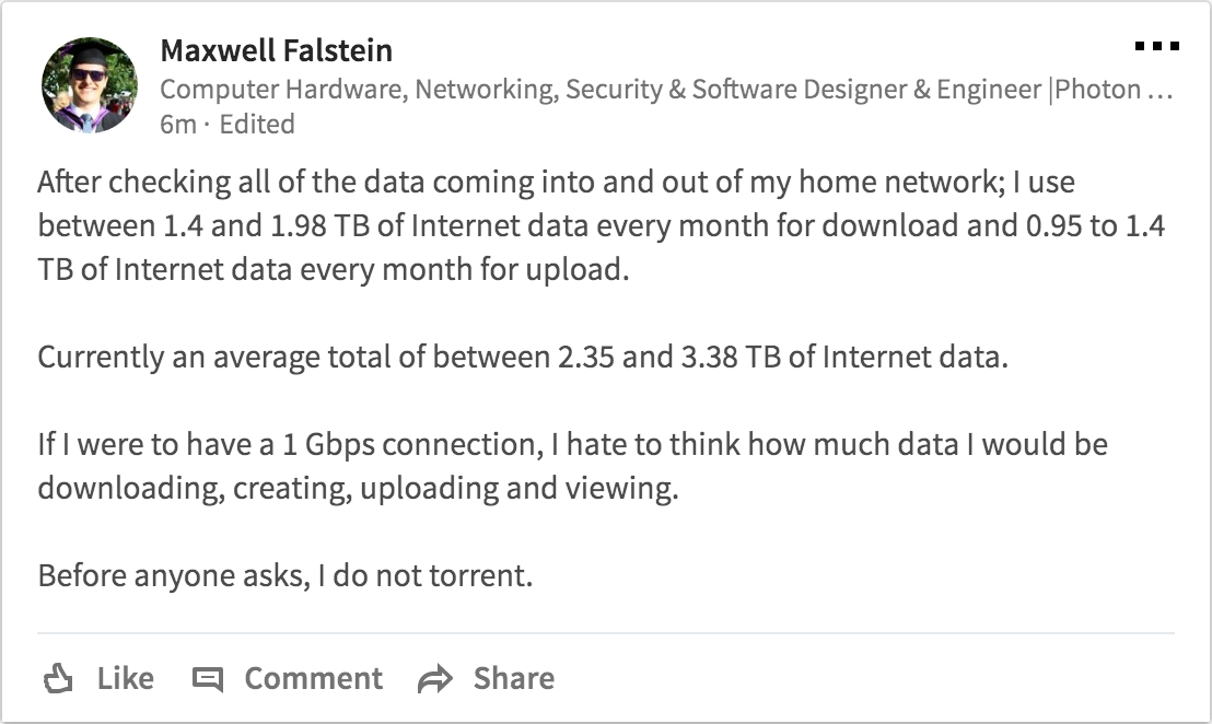My Internet Data Usage